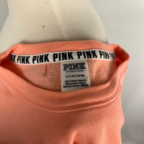 PINK | Peach Relaxed Fit Cotton Blend Comfy Sweatshirt | Women's Small - Picture 8 of 10